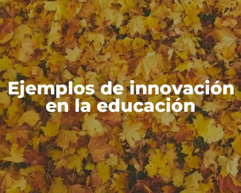 Ejemplos de innovación en la educación