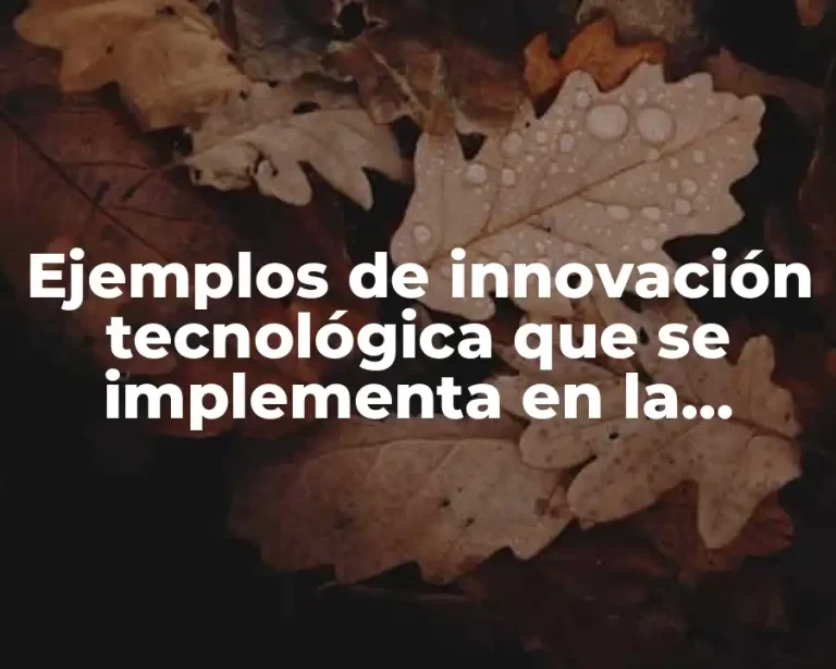 Ejemplos de innovación tecnológica que se implementa en la comunidad
