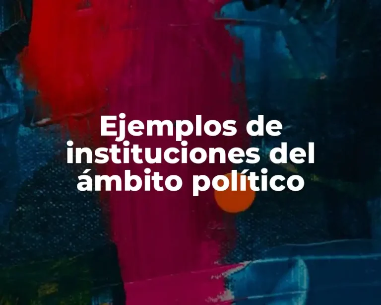 Ejemplos de instituciones del ámbito político
