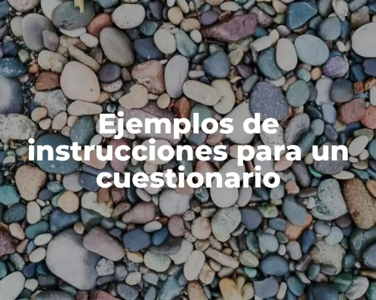 Ejemplos de instrucciones para un cuestionario