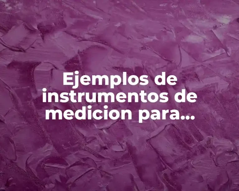 Ejemplos de instrumentos de medicion para experimentos