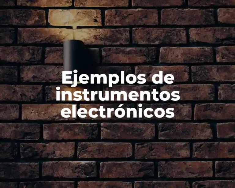 Ejemplos de instrumentos electrónicos