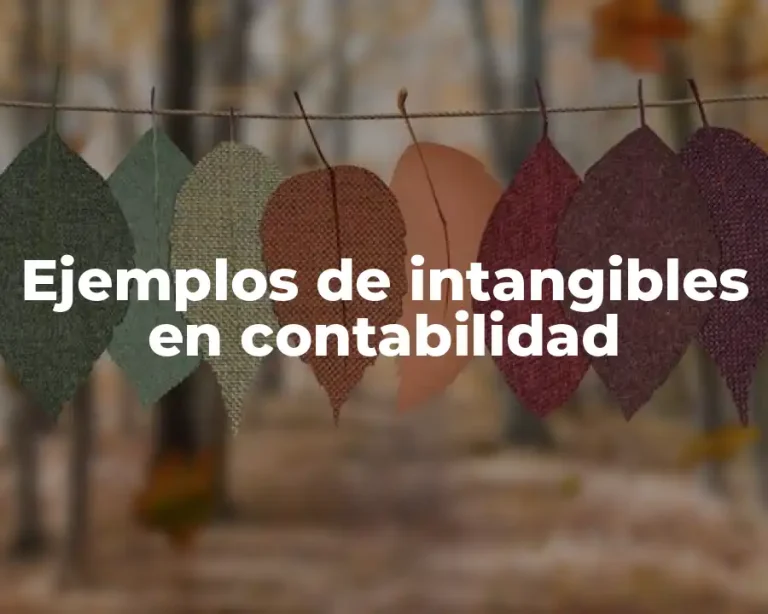 Ejemplos de intangibles en contabilidad