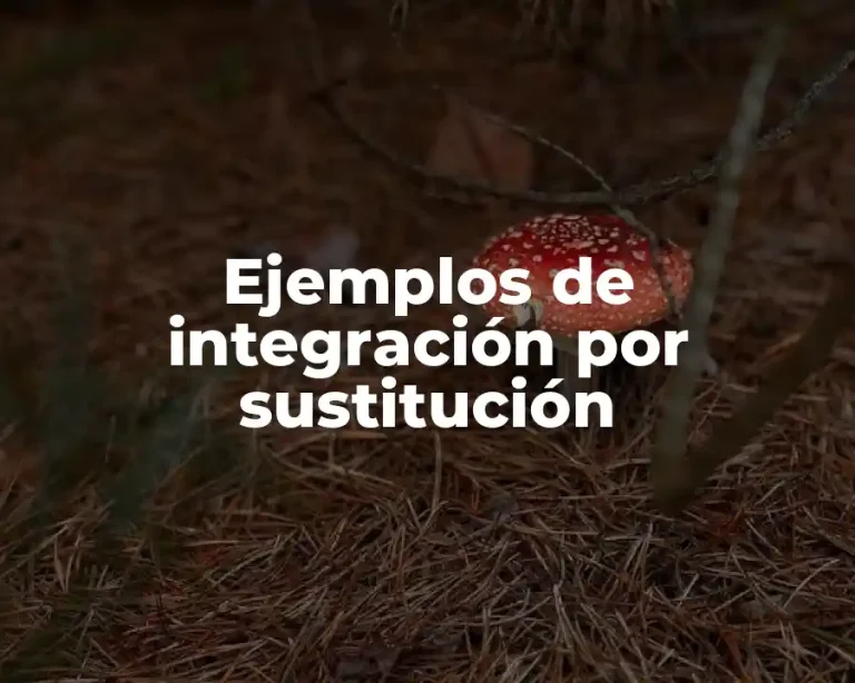 Ejemplos de integración por sustitución