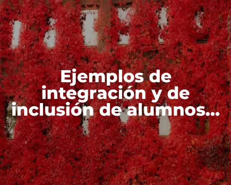 Ejemplos de integración y de inclusión de alumnos de preescolar