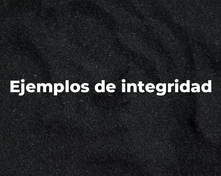 Ejemplos de integridad