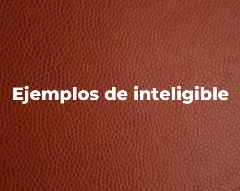 Ejemplos de inteligible