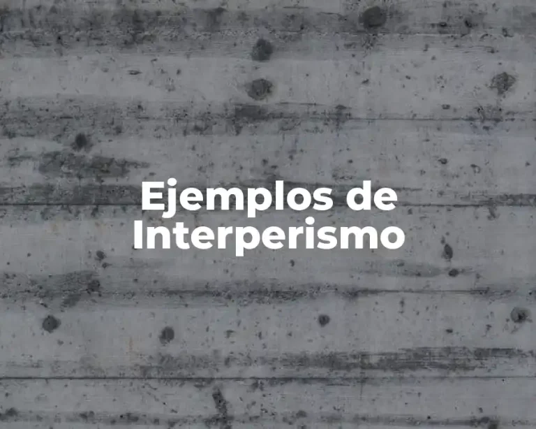 Ejemplos de Interperismo