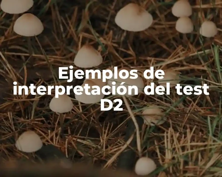 Ejemplos de interpretación del test D2