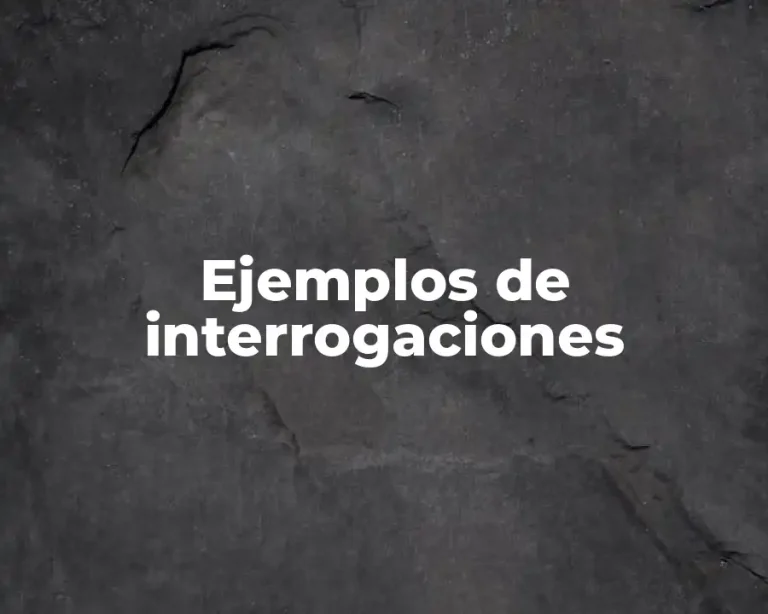 Ejemplos de interrogaciones