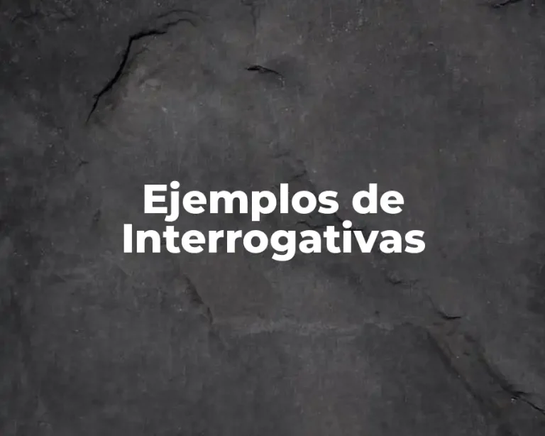 Ejemplos de Interrogativas