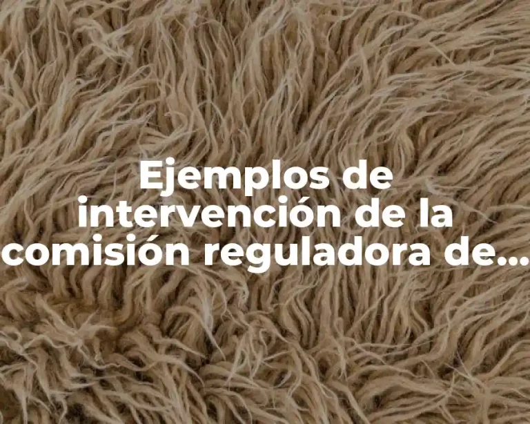 Ejemplos de intervención de la comisión reguladora de energía