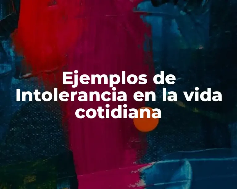 Ejemplos de Intolerancia en la vida cotidiana