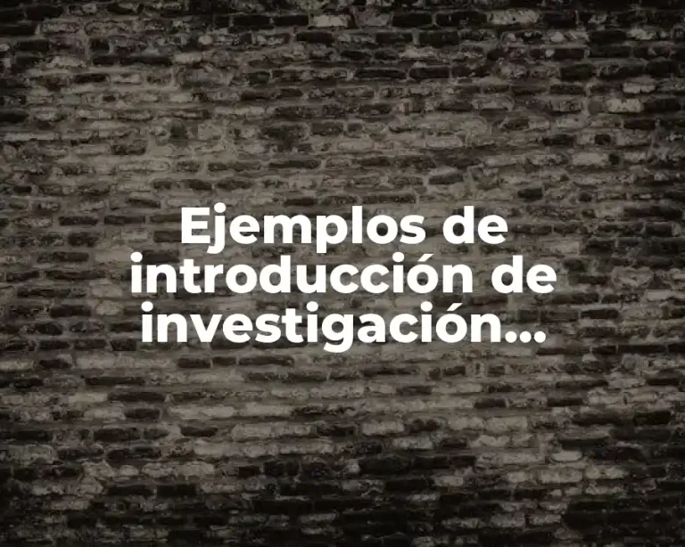 Ejemplos de introducción de investigación cualitativa, cuantitativa