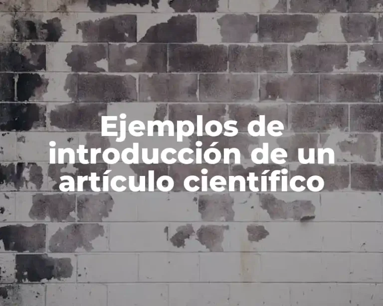 Ejemplos de introducción de un artículo científico