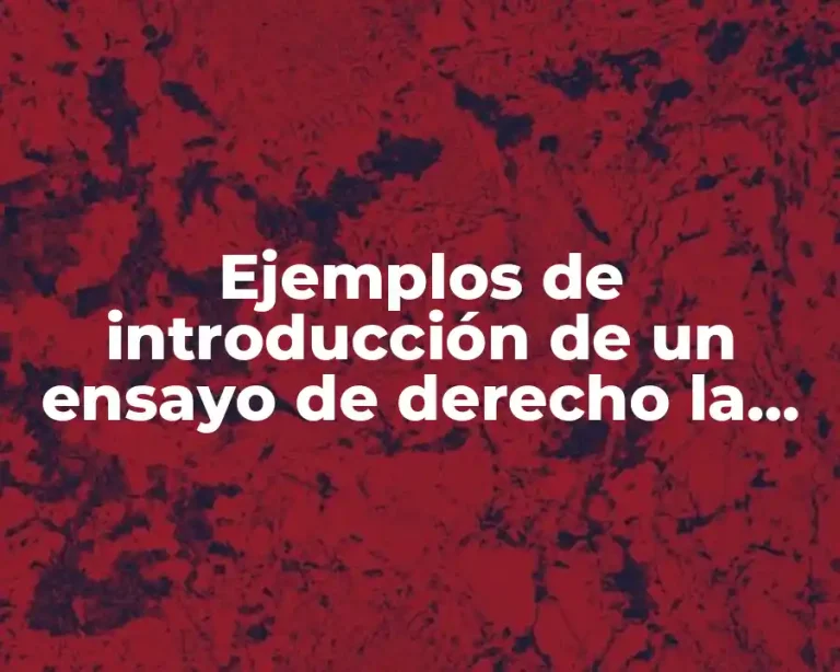 Ejemplos de introducción de un ensayo de derecho la sentencia
