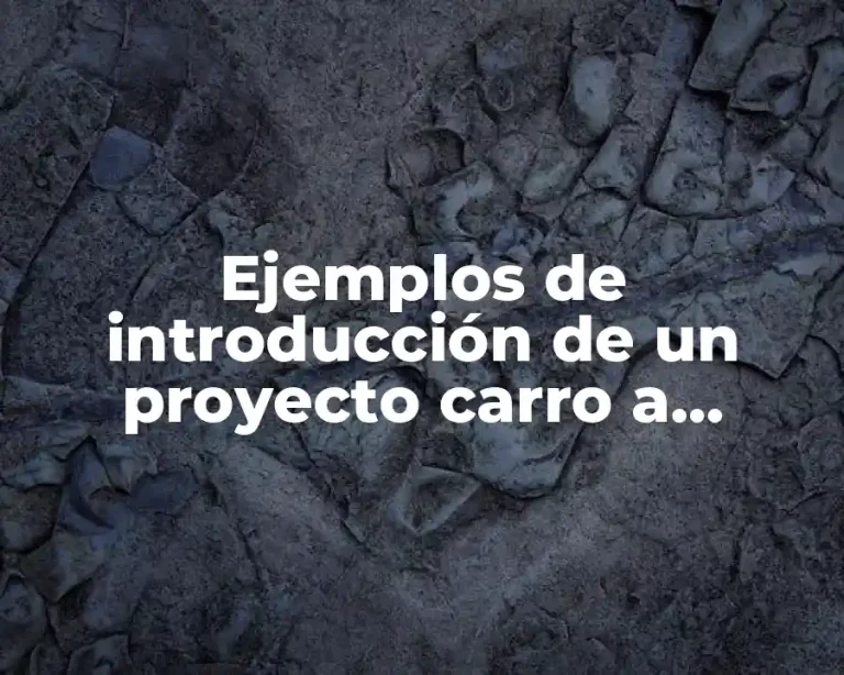 Ejemplos de introducción de un proyecto carro a gasolina