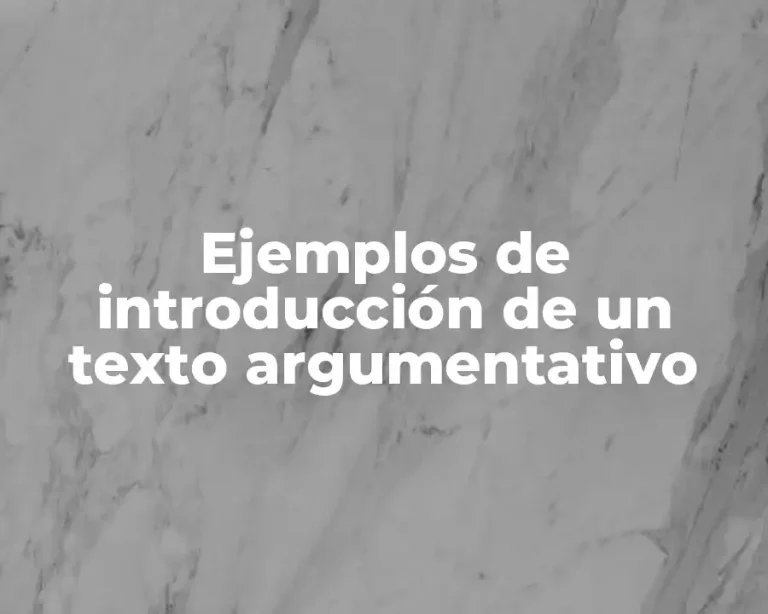 Ejemplos de introducción de un texto argumentativo