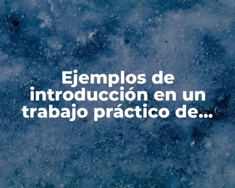 Ejemplos de introducción en un trabajo práctico de psicología