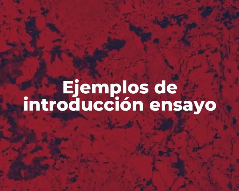 Ejemplos de introducción ensayo