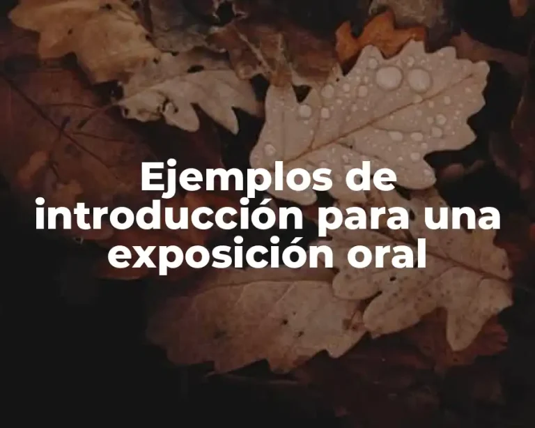 Ejemplos de introducción para una exposición oral