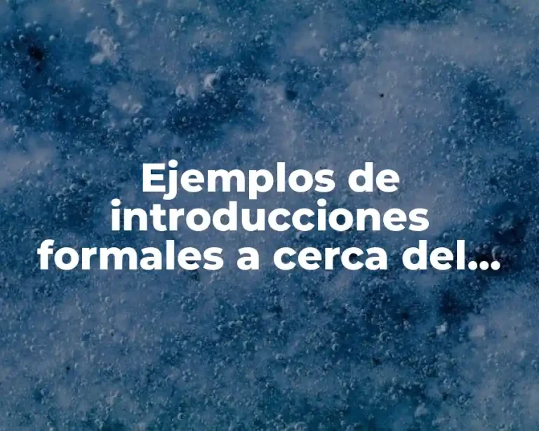 Ejemplos de introducciones formales a cerca del deficit de atencion