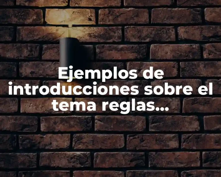 Ejemplos de introducciones sobre el tema reglas ortográficas