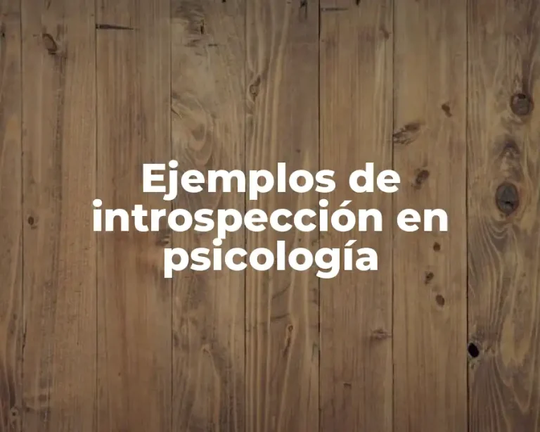 Ejemplos de introspección en psicología