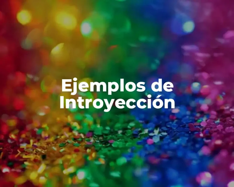 Ejemplos de Introyección