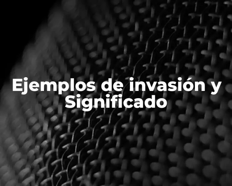 Ejemplos de invasión y Significado