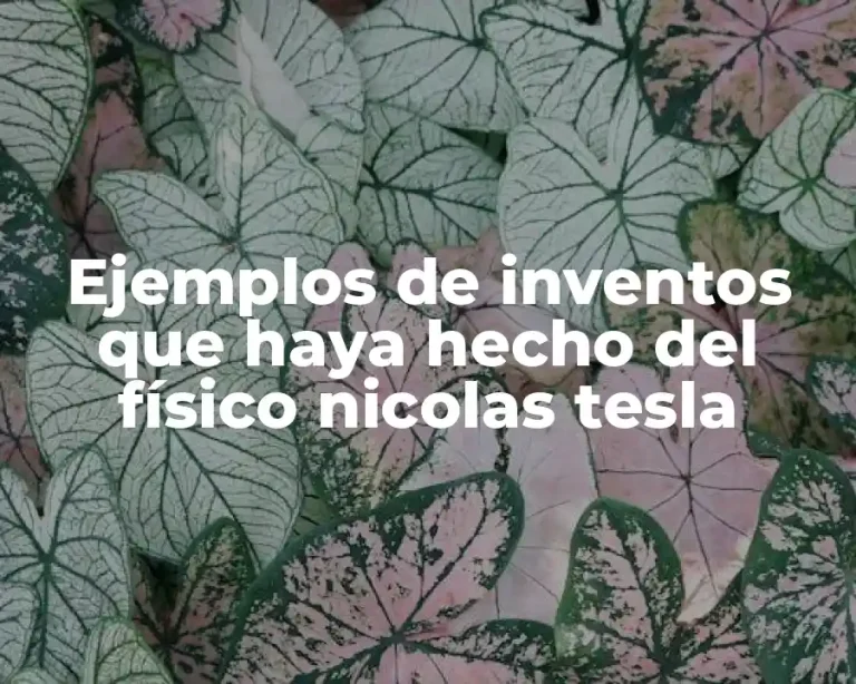 Ejemplos de inventos que haya hecho del físico nicolas tesla
