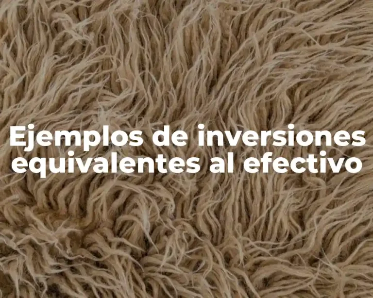 Ejemplos de inversiones equivalentes al efectivo