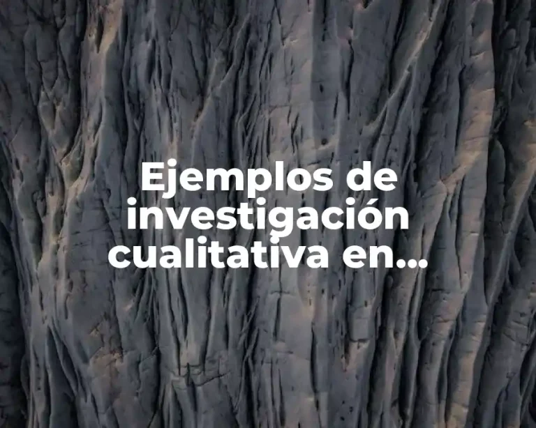 Ejemplos de investigación cualitativa en educación preescolar