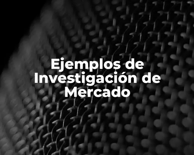 Ejemplos de Investigación de Mercado