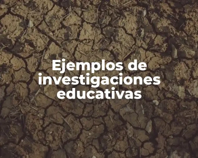Ejemplos de investigaciones educativas