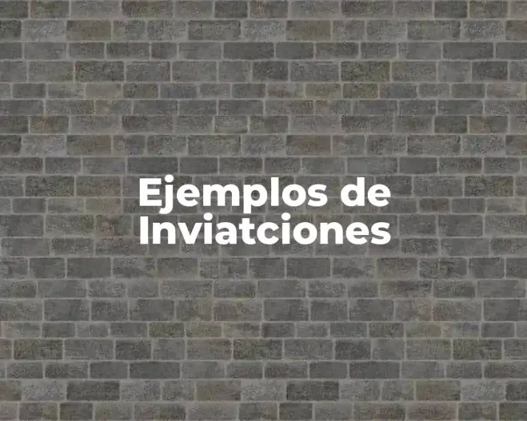 Ejemplos de Inviatciones