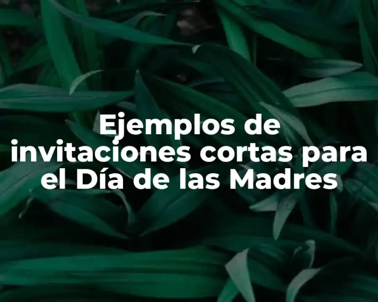Ejemplos de invitaciones cortas para el Día de las Madres