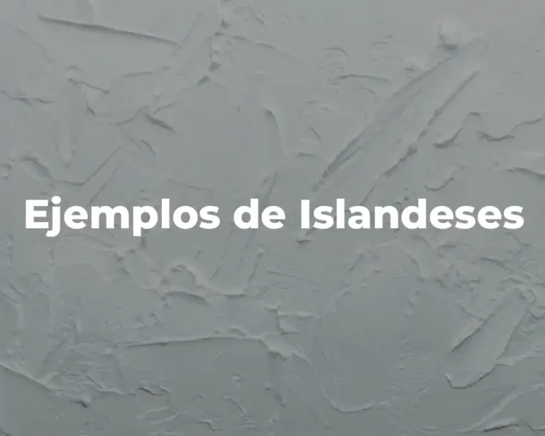 Ejemplos de Islandeses