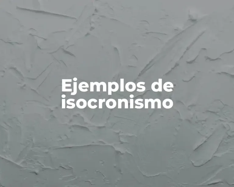 Ejemplos de isocronismo