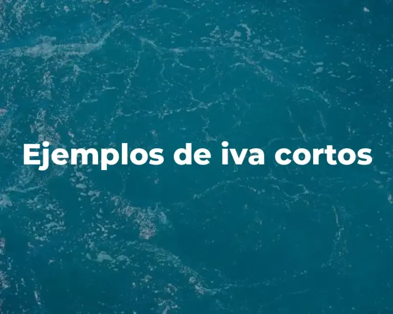 Ejemplos de iva cortos