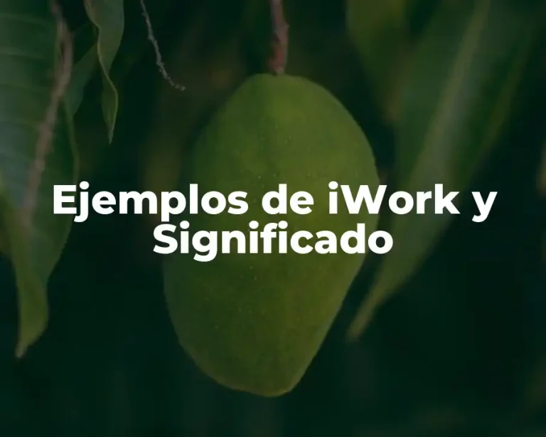 Ejemplos de iWork y Significado