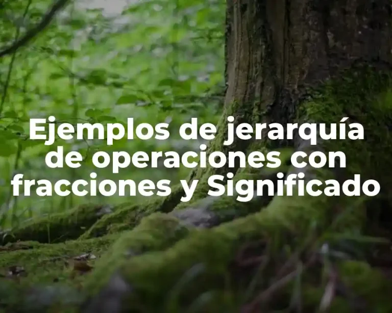 Ejemplos de jerarquía de operaciones con fracciones y Significado