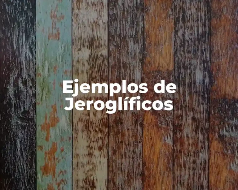 Ejemplos de Jeroglíficos