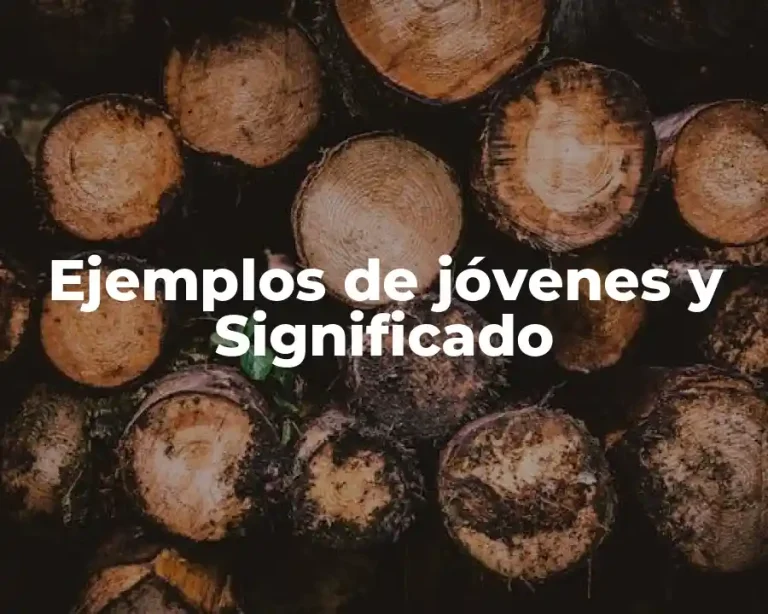 Ejemplos de jóvenes y Significado