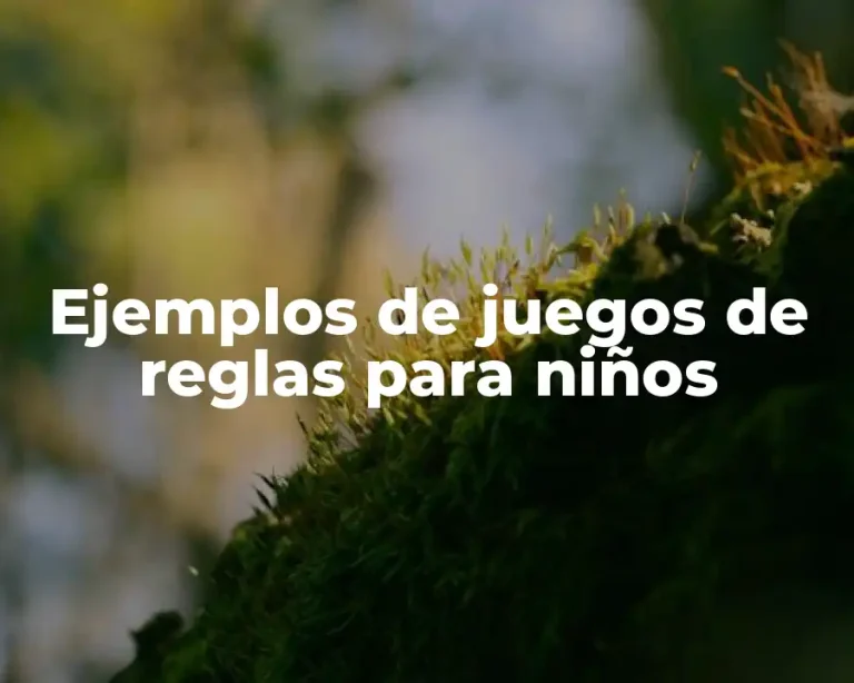 Ejemplos de juegos de reglas para niños