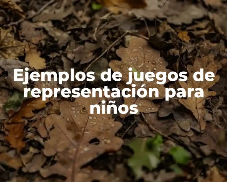 Ejemplos de juegos de representación para niños
