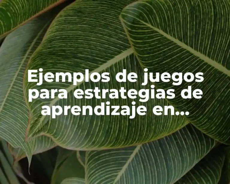 Ejemplos de juegos para estrategias de aprendizaje en universitarios