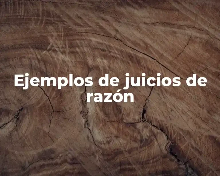 Ejemplos de juicios de razón