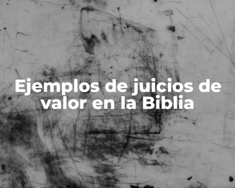 Ejemplos de juicios de valor en la Biblia