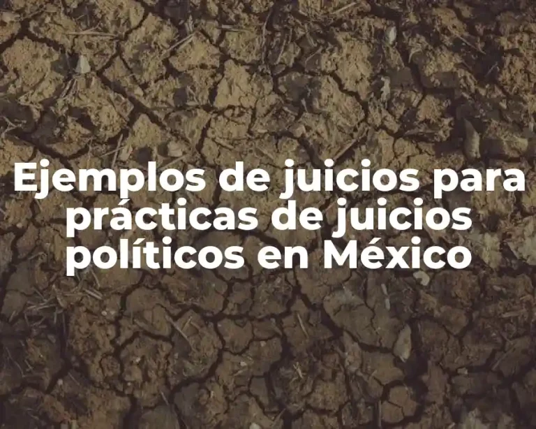 Ejemplos de juicios para prácticas de juicios políticos en México